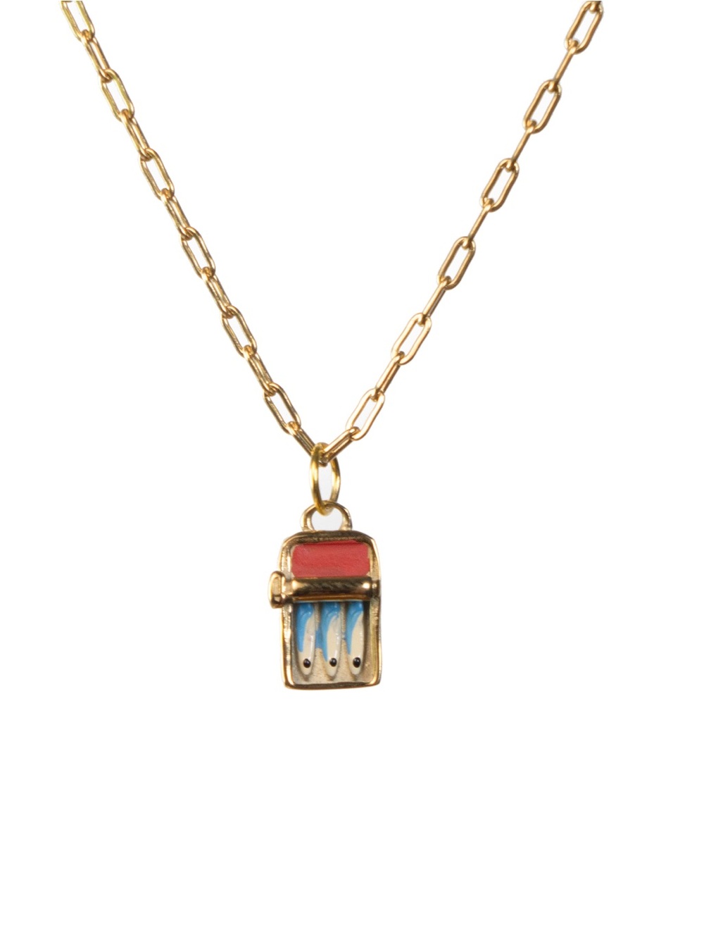 Sardine charm necklace